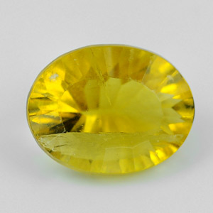 4.36 ct. Oval Concave Natural Yellow FLUORITE Brazil