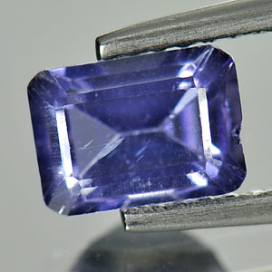 1.01 Ct. Octagon Natural Violet Blue Iolite Unheated