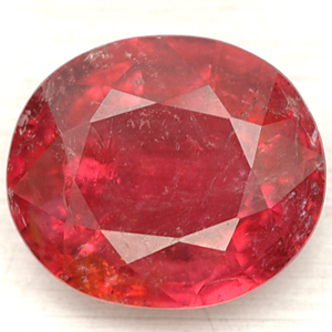 8.79 CT. HUGE!! GEM OVAL NATURAL RED RUBELLITE UNHEATED