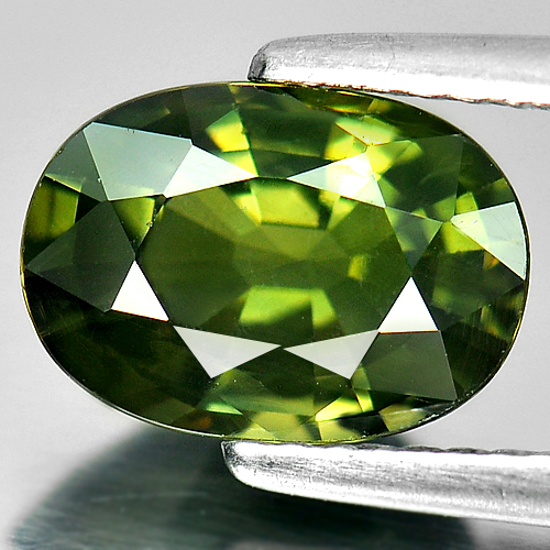Certified Green Sapphire 2.48 ct. Clean Oval 9.53 x 6.75 Mm. Natural Heated Thai