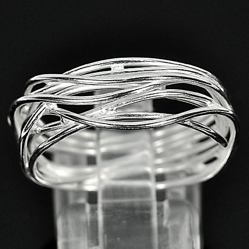 1 Pc. /$16.99 Wholesale Nice Natural 925 Sterling Silver Jewelry Ring Sz 6