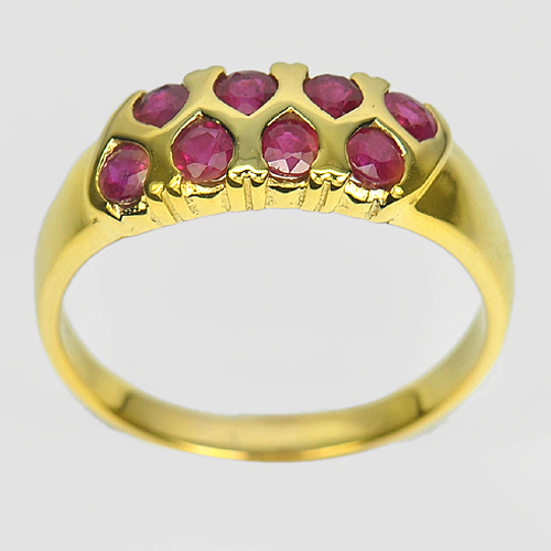 1.03 Ct. Natural Red RUBY 14K Solid Gold Ring Size 6.5
