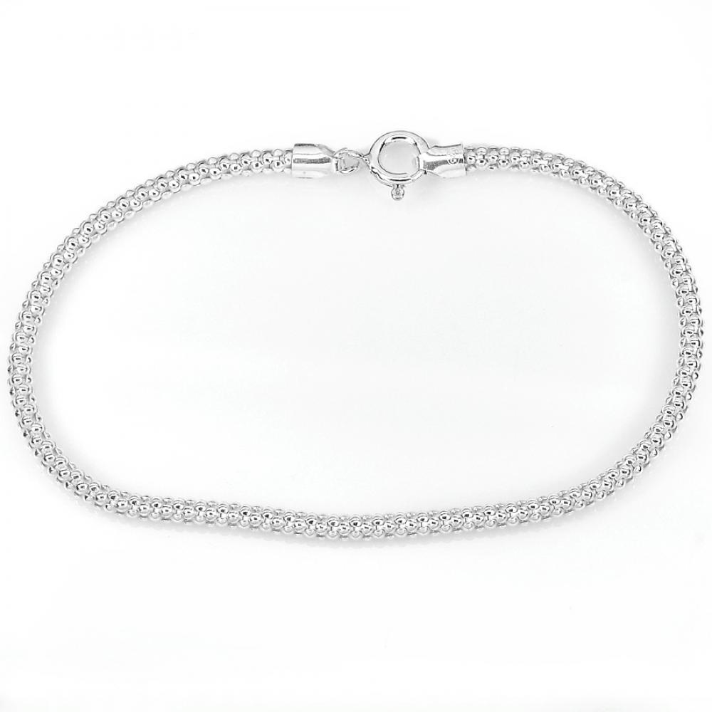 3.35 G. Beautiful Real 925 Sterling Silver Bracelet Jewelry Length 7 Inch.