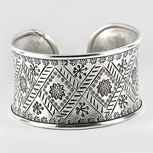 50.13 G. Alluring 70 Sterling Silver Jewelry Adjustable Bangle