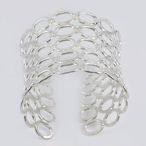 68.00 G. Silver Sterling 70 Adjustable Bangle Jewelry Diameter 57 mm.