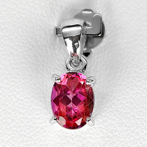 1.25 G. Natural Pink Topaz 925 Silver Jewelry Pendant