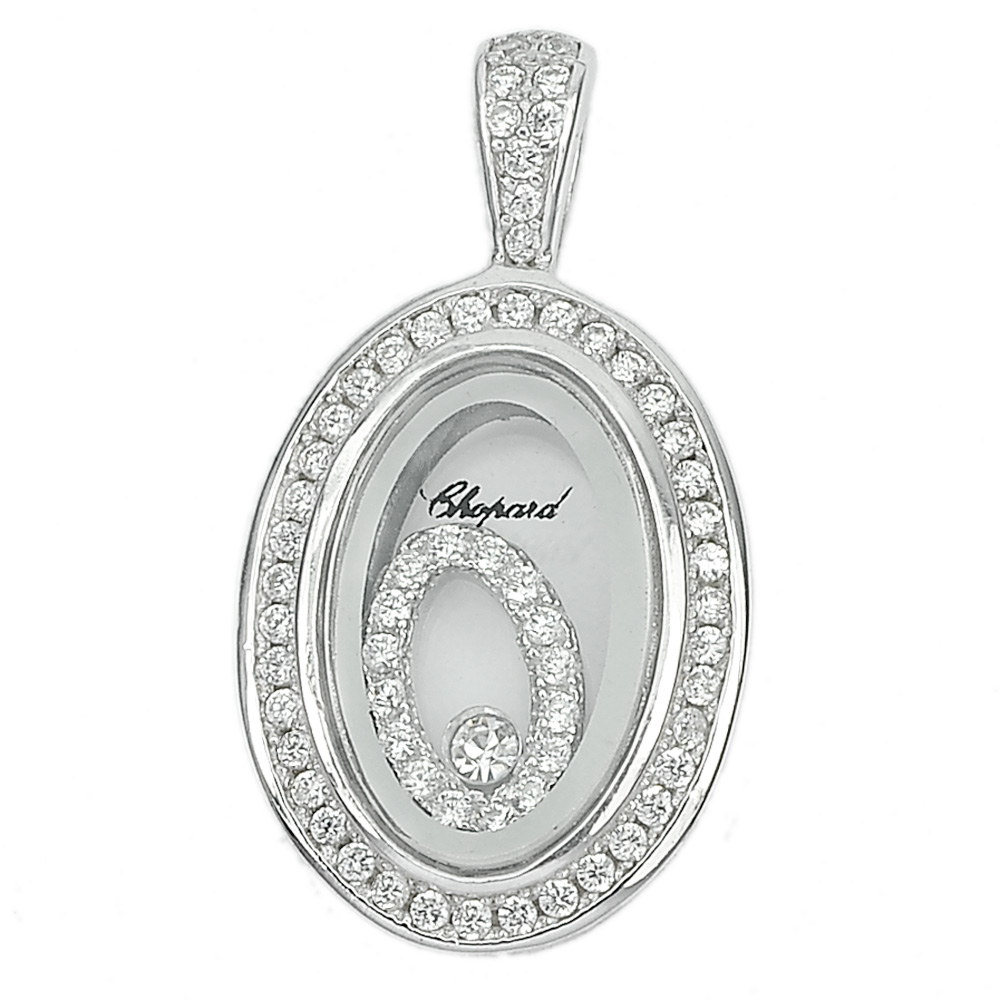 3.92 G. Beauteous Real 925 Sterling Silver Jewelry Pendant with Cz Round Shape