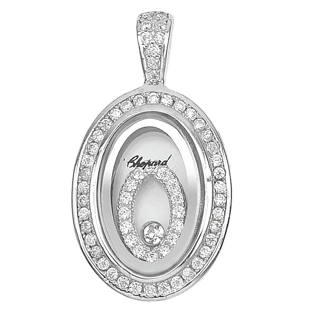 4.00 G. Beautiful Real 925 Sterling Silver Jewelry Pendant with Cz Round Shape
