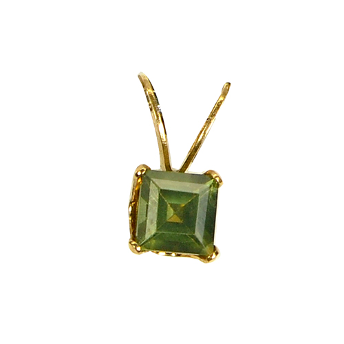 Christmas Gift 0.21 G. Peridot 10K Gold Jewelry Pendant