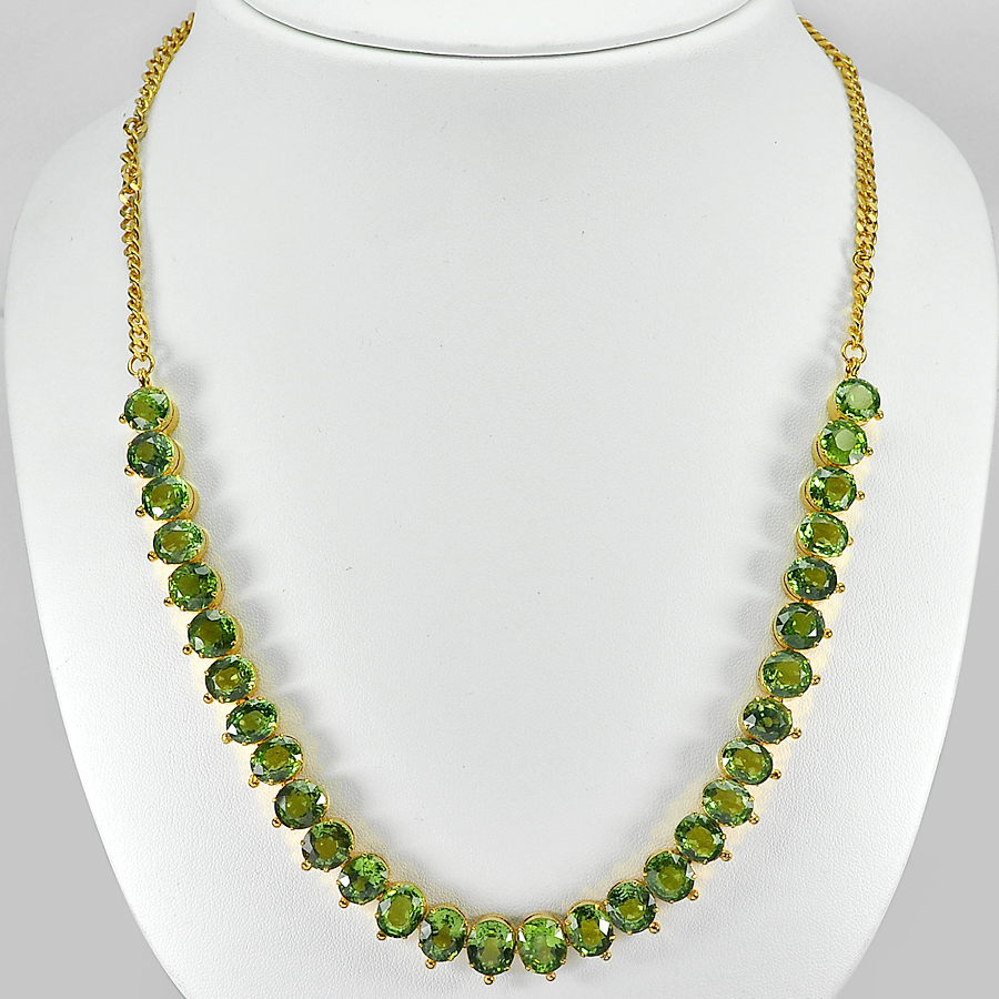 154.80 Ct. Clean Natural Green Peridot Nickel Necklace