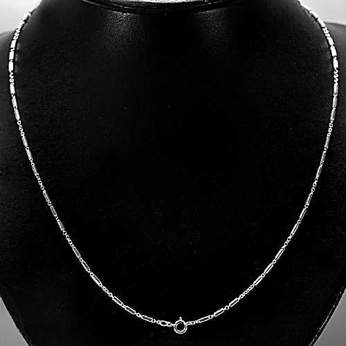 6.00 G. Real 925 Sterling Silver Necklace Beautiful Jewelry Length 20