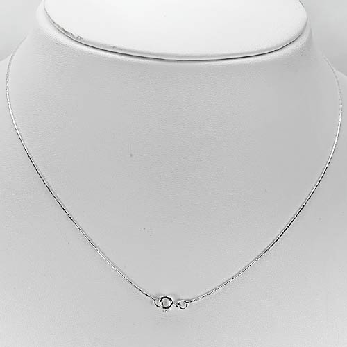 1.84 G. Alluring Real 925 Sterling Silver Jewelry Necklace Length 16