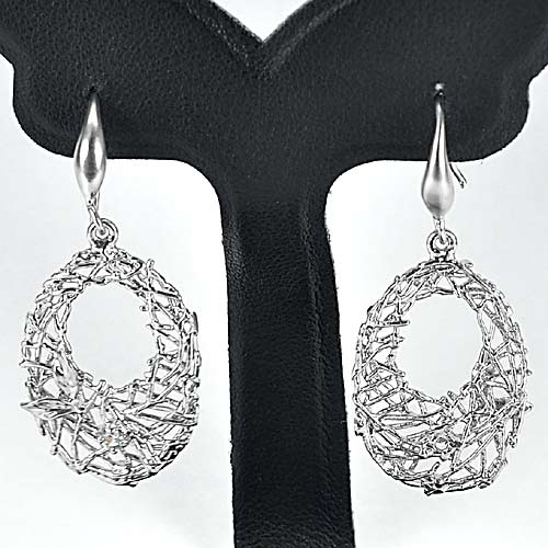 3.37 G. Real 70 Sterling Silver Jewelry Earrings Alluring