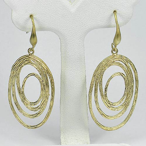 1 Pc. / $ 11.48 Wholesale Lovely 70 Sterling Yellow Silver Jewelry Earrings