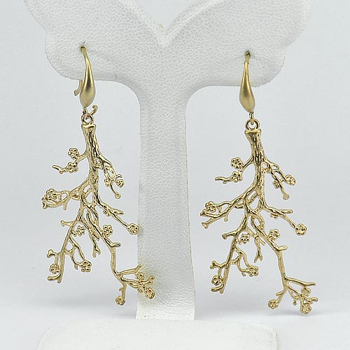 1 Pc. / $ 7.64 Wholesale Attractive 70 Sterling Yellow Silver Jewelry Earrings