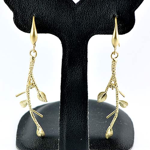 1 Pc. / $ 6.52 Wholesale Charming 70 Sterling Yellow Silver Jewelry Earrings