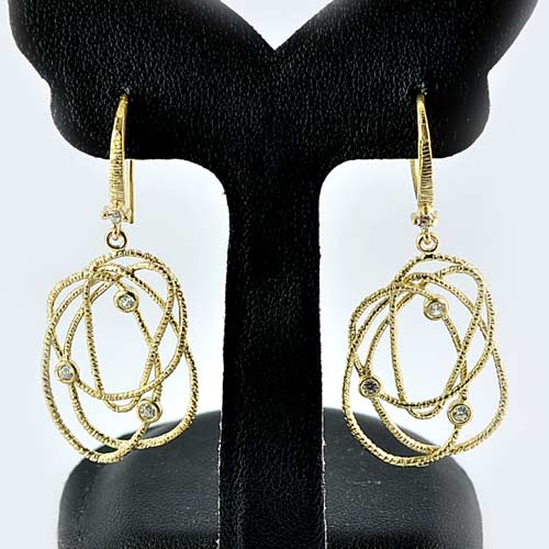 1 Pc. / $ 8.08 Wholesale Nice 70 Sterling Yellow Silver Jewelry Earrings