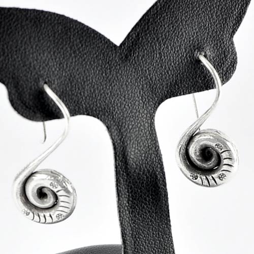 8.58 G. Nice 70 Sterling Silver Jewelry Earrings Coil