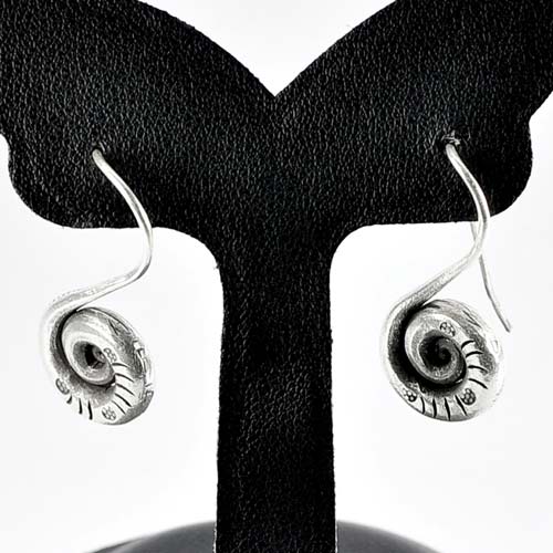 8.51 G. Charming 70 Sterling Silver Jewelry Earrings Coil