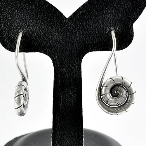 8.80 G. Charming Real 925 Sterling Silver Jewelry Earrings Coil
