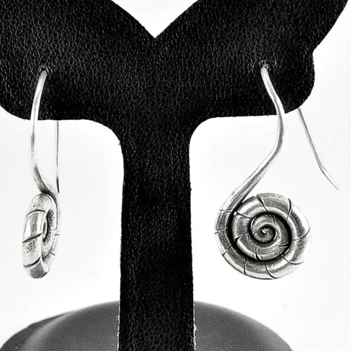 8.91 G. Attractive 70 Sterling Silver Jewelry Earrings Coil
