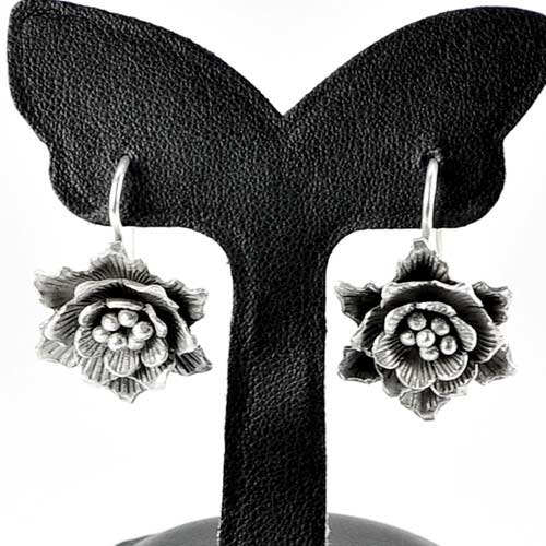 8.93 G. Good 70 Sterling Silver Jewelry Earrings Flower
