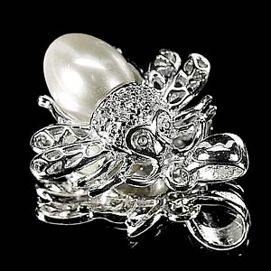 2.40 G. New Design Jewelry Sterling Silver White Pearl Pendant