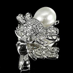 2.42 G. Jewelry Sterling Silver Natural White Pearl Pendant