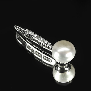 1.93 G. Natural White Pearl Jewelry Sterling Silver Pendent