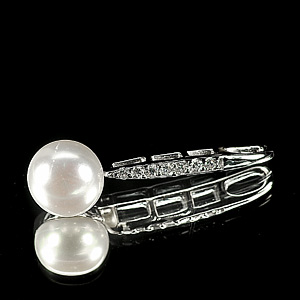1.94 G. New Design Natural White Pearl Jewelry Sterling Silver Pendent