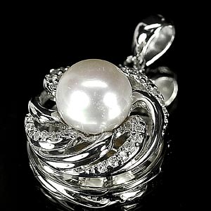 3.51 G. New Design Natural White Pearl Jewelry Sterling Silver Pendent