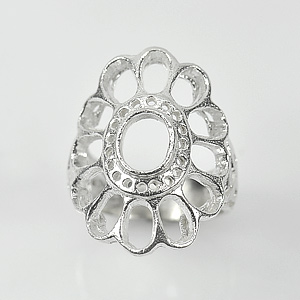 Wholesale 5 Pcs / $ 70.77 Sterling Silver 925 Semi Mount Ring