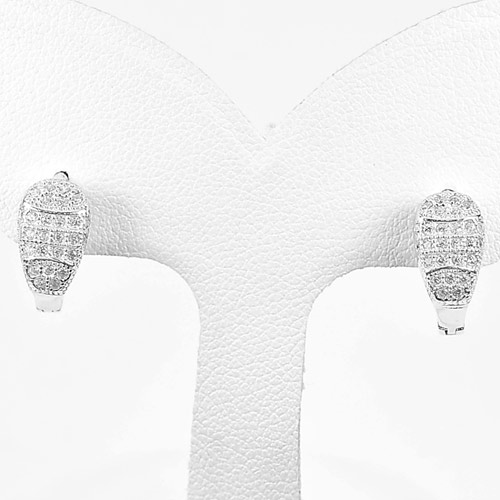 1 Pair Nice Design 925 Sterling Silver Jewelry Loop Earrings
