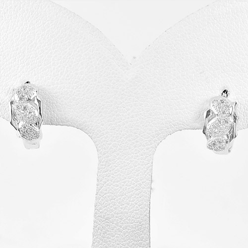 1 Pair Nice Design 925 Sterling Silver Jewelry Loop Earrings