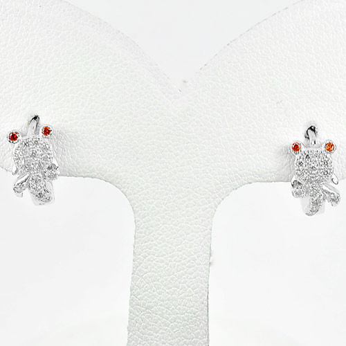 925 Sterling Silver Jewelry Loop Earrings Lovely Design