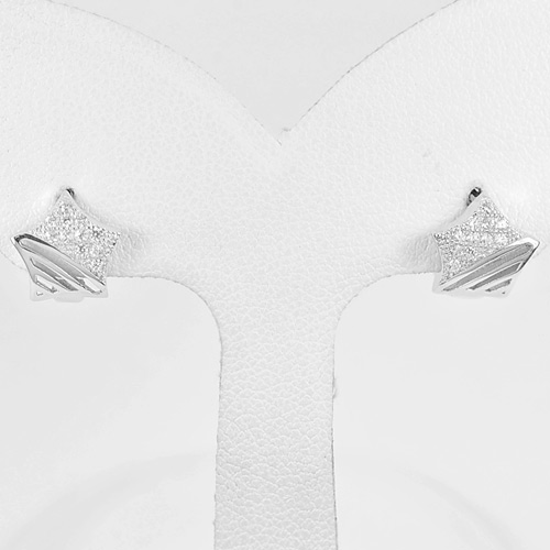 1 Pair 925 Sterling Silver Jewelry Loop Earrings Nice Design