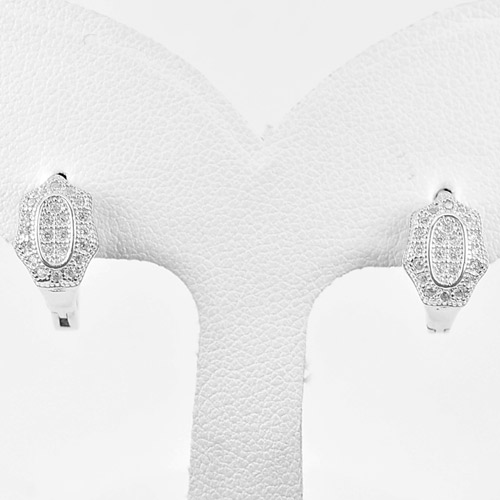 1 Pair Lovely Design 925 Sterling Silver Jewelry Loop Earrings