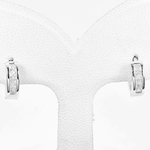 1 Pair 925 Sterling Silver Jewelry Loop Earrings Good Design