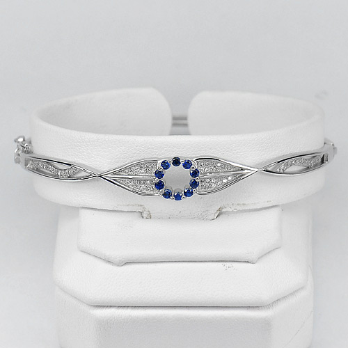 Modern Design Diameter 59 mm. Real 925 Sterling Silver Jewelry Bangle