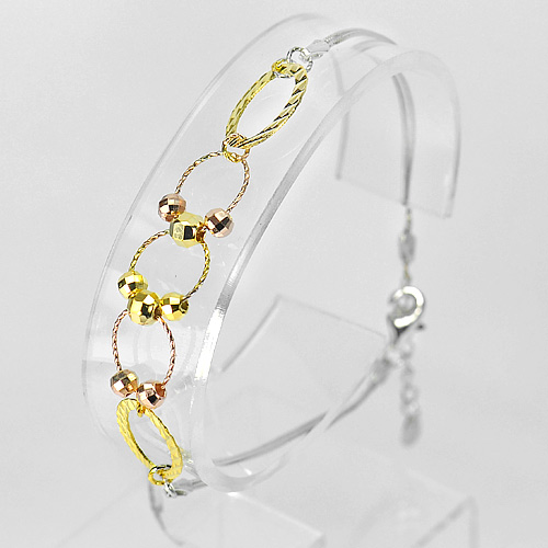 Three Color Jewelry Good Design Bracelet Length 8 Inch.