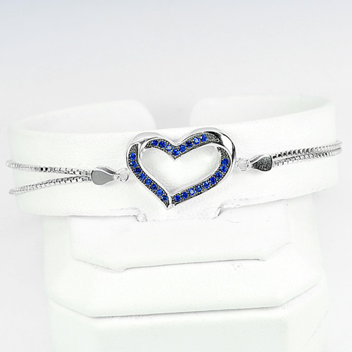 Heart Design 925 Sterling Silver Jewelry Bracelet Length 7 Inch.
