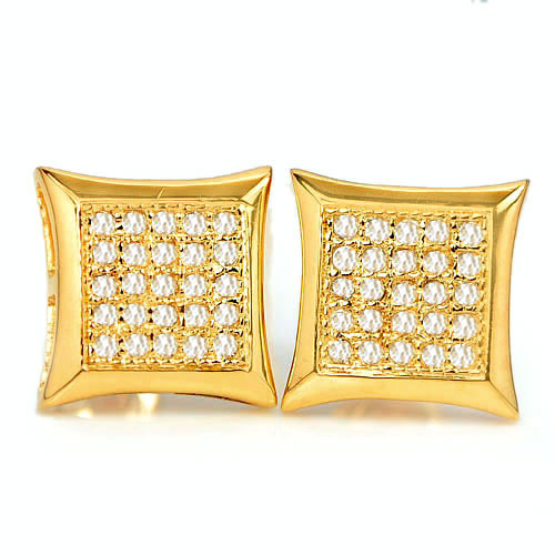 1.21 G. Natural Loose Diamond 10K Solid Gold Earring