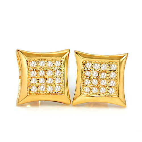 1.81 G. Natural Loose Diamond 10K Solid Gold Earring