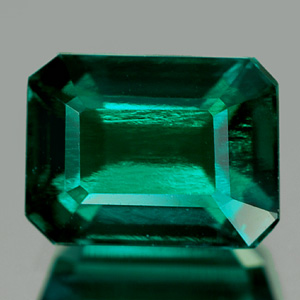 1.80 Ct. VVS Octagon Green Emerald Created Gem Russia