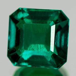 1.42 Ct. VVS Octagon Green Emerald Created Gem Russia