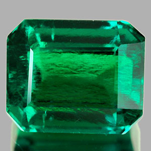 2.06 Ct. VVS Octagon Green Emerald Created Russia