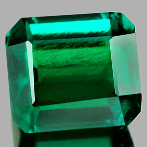 1.73 Ct. Vivid Green Emerald Created Octagon Shape Unheated