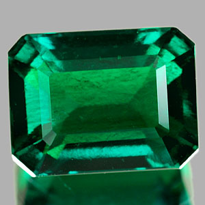 1.88 Ct. VVS Octagon Green Emerald Created Russia