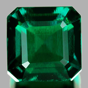 1.29 Ct. Ravishing Green Emerald Created Octagon Shape Unheated