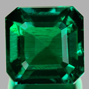 1.30 Ct. VVS Octagon Green Emerald Created Russia